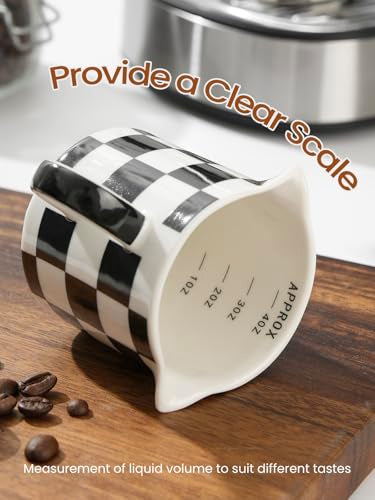 ABRUTY 5 OZ Ceramic Espresso Cups with Double Spouts & Handle