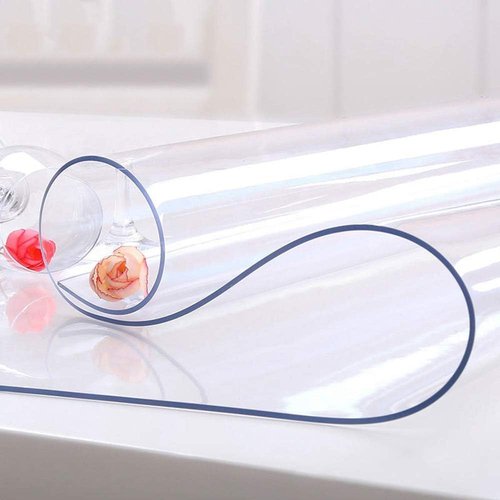 NECAUX Custom Multi-Size 1.5mm Thick Clear PVC Table Cover Protector - 36 x 72 Inch Eco Plastic Vinyl Rectangle Desk Office Top Pad Cover Glass Wood Dining Coffee End Tabletop Protective Mat