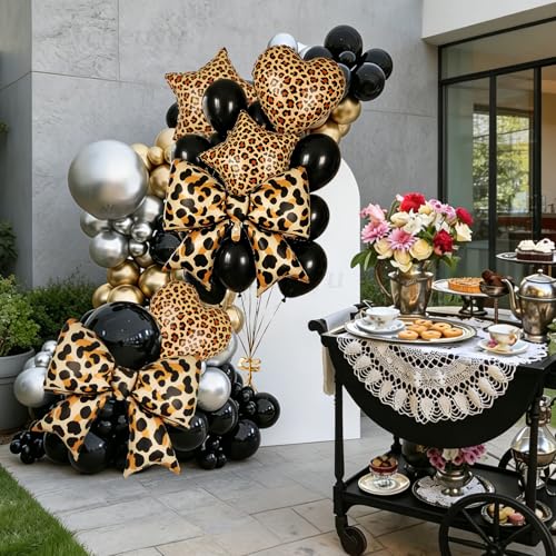 Cheetah Print Balloons Set - 16Pcs Jungle Party Decorations