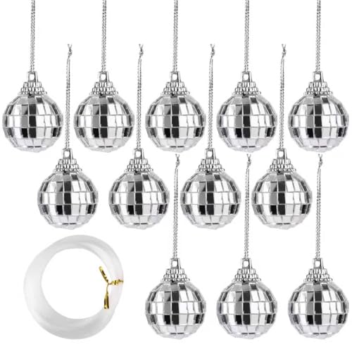 12PCS Mini Silver Disco Balls for Party Decorations & Festive Events