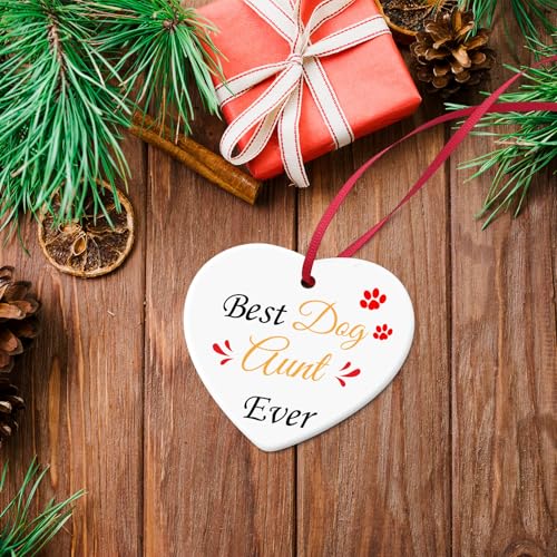 Dog Aunt Christmas Ornament - Gift for Dog Lovers & Aunts