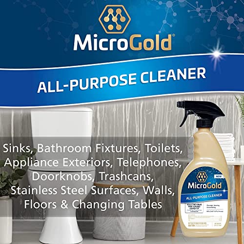 MicroGold All-Purpose Cleaner Spray - Kills 99.9% of Germs, 24 oz, 6 Pack