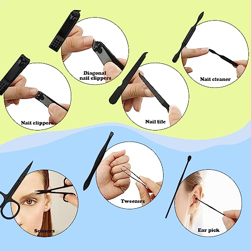 8-in-1 Stainless Steel Manicure Set with Leather Travel Case