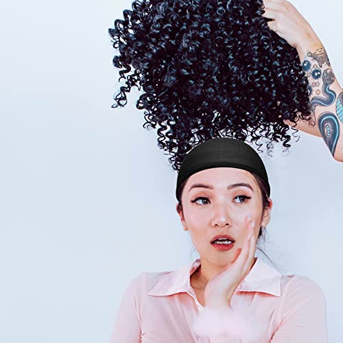 FOHOLA 6 Pcs Ultra Thin Stocking Wig Caps, Breathable Black Nylon