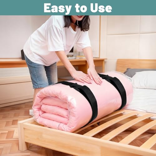 Bremorou Adjustable Mattress Moving Straps - 2 Pack, Heavy Duty Buckles