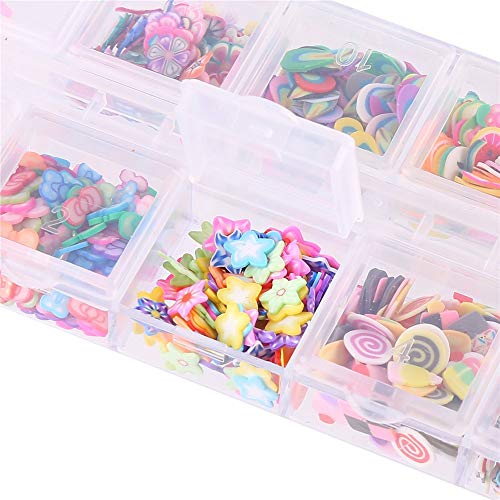 CCINEE Polymer Clay Nail Art Slices Assorted Fruit Flower Food Slime Decor