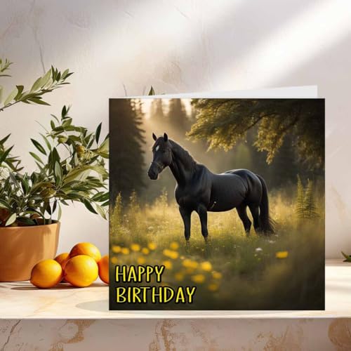 Horse Birthday Card - Equestrian Greeting Card 145mm