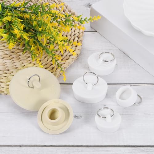uxcell 2 Pcs Rubber Sink Plug for 1.5" to 2" Drain Seal with Hanging Ring