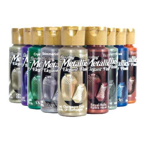 DecoArt Dazzling Metallics 2oz Gold Acrylic Paint for Crafts