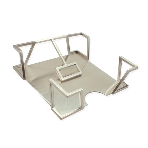 ArtsOnDesk Modern Art Dinner Napkin Holder - st216 Stainless Steel Satin Finish Patent Applying for- Dinner Luncheon Lunch Paper Napkin Holder Dispenser Organizer Christmas Thanksgiving Gift.