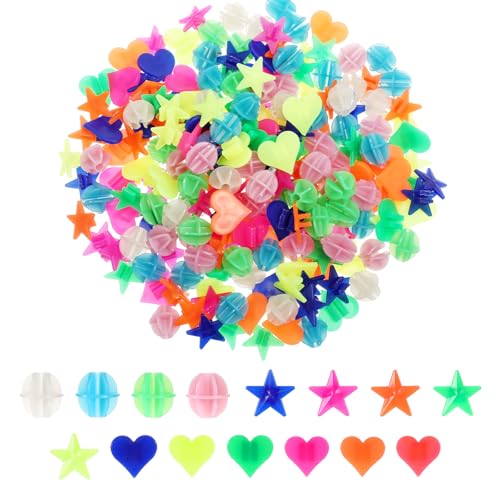 210 Pcs Bike Spoke Beads Glow in The Dark Colorful Bicycle Spokes Plastic Cycling Clip Bead Bike Wheel Spokes Beads Assorted Color Spoke Decoration Bead for Make Noises Round Decor