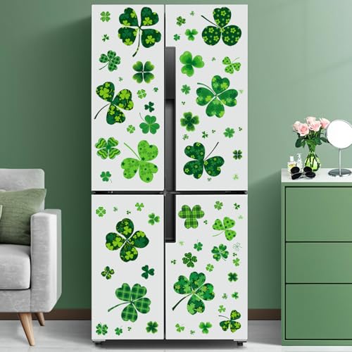 St. Patrick's Day Shamrock Window Clings - 118 Pcs Decor
