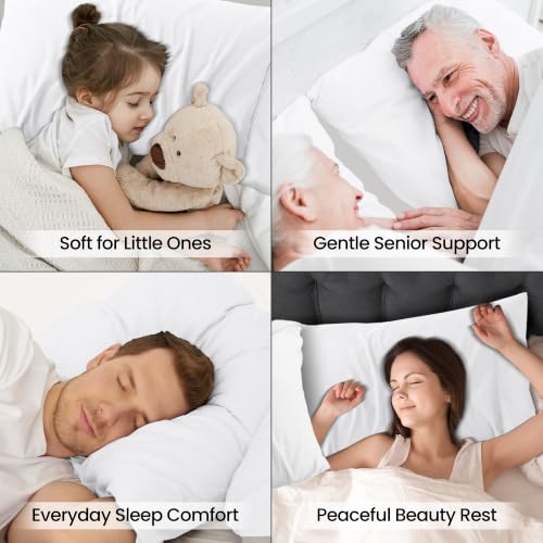 King Size Pillow Cases Set of 6 - Ultra Soft White Covers