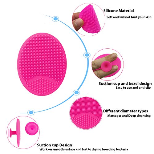 REVEX Silicone Face Scrubber & Facial Cleansing Brush (4-Pack)
