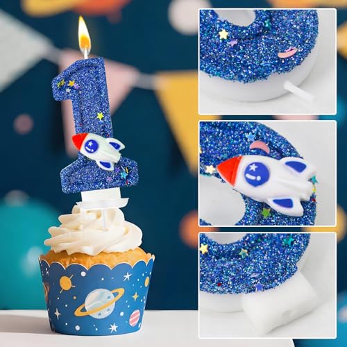 Astronaut Birthday Candle - Space-Themed Cake Topper for Boys