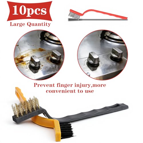 9 Pack Mini Nylon Cleaning Brushes - Non-Scratch Kitchen Tool