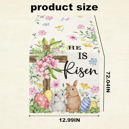 Easter Table Runner for Spring Dining Decor - 1 Piece