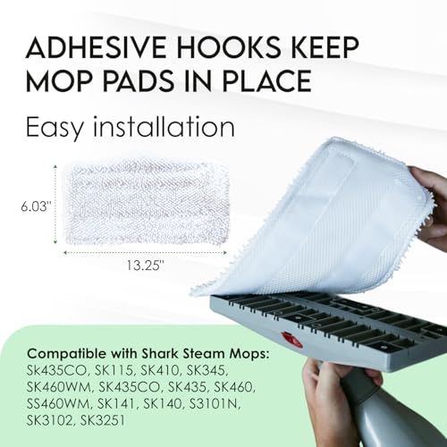 Turbo Microfiber Mop Pads 4-Pack for Shark Steam Mops SK Series