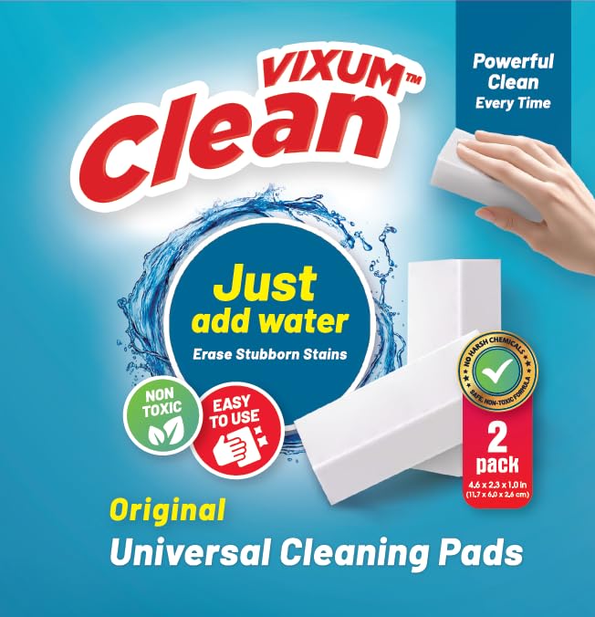 VIXUM® Original Universal Cleaning Pads - 2 Pack | Eco-Friendly