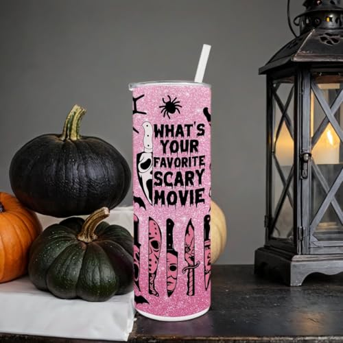 Horror Movie Tumbler 20oz Stainless Steel Ghost Face Water Bottle Gift