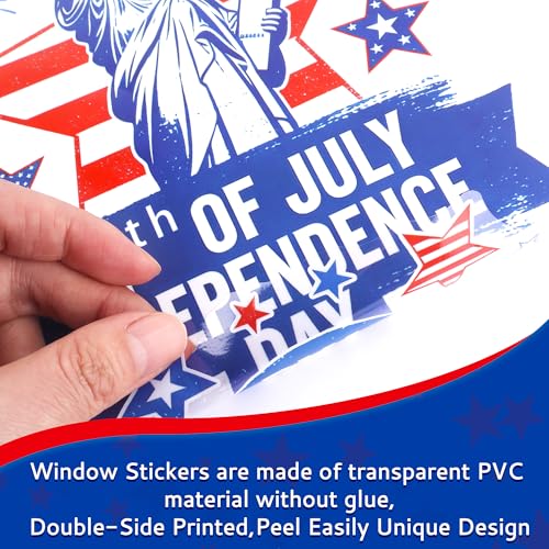 4th of July Window Clings - 9 Sheets Patriotic Decor