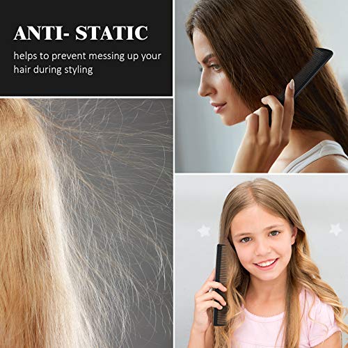 Patelai 5-Piece Carbon Hair Cutting Combs Set Anti-Static Heat Resistant