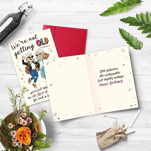 Funny Birthday Card for Female Friend - Aging Humor Gift