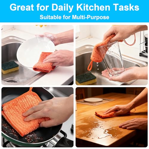 10-Pack Microfiber Cleaning Cloths - 12x12 Lint-Free Rags for Home & Car