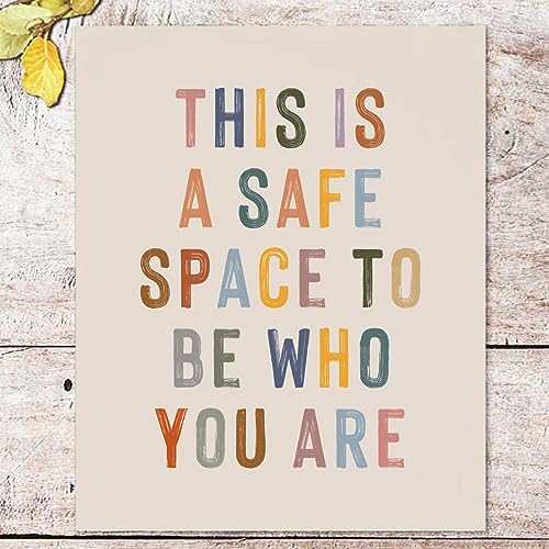 This Is A Safe Space Classroom Sign - 8x10 Unframed Wall Art