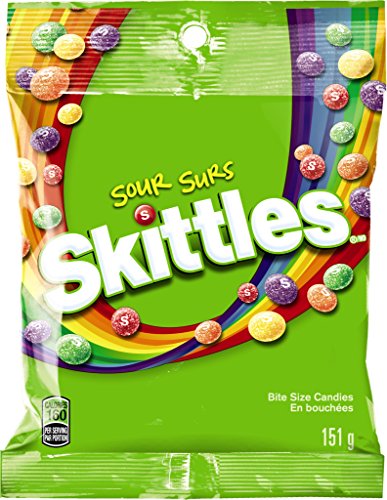 Sour Skittles Candy - 5.7 Oz Pack of 12, Tangy Gummy Fruit Chews