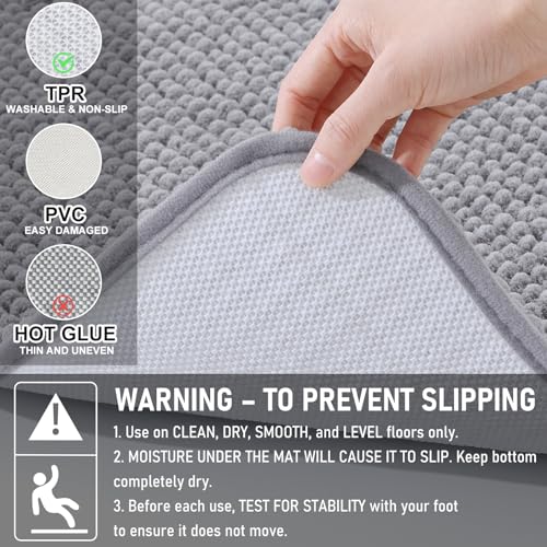 Arotive Chenille Bath Rug 30x20 - Soft, Absorbent, Machine Washable