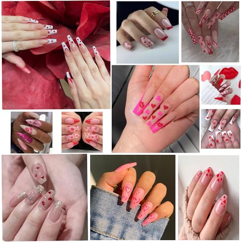Valentine's Day Love Heart Nail Art Stickers 3D Self-Adhesive Decals