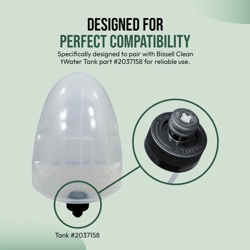 Bissell Selgo Replacement Cap & Straw Assembly - Compatible with Little Green Machine Models 1400B, 1400W, 3369, 3353, 3519 - Black