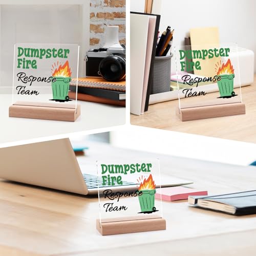 Funny Boss Acrylic Sign with Wooden Stand Desk Decor Gift