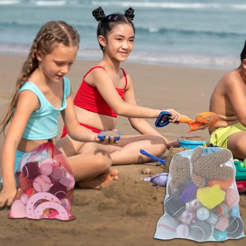 Hariendny 6-Pack Nylon Mesh Laundry Bags - 11x15 Inch with Drawstring
