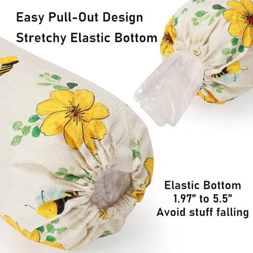 Sunflower Plastic Bag Holder - 2Pcs Reusable Grocery Organizer