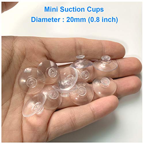 20mm Mini Clear Suction Cups 10 Pieces – PVC Wall Hooks for Decoration & Home Use