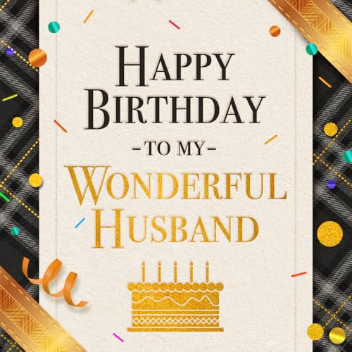 Premium Husband Birthday Card - Eco-Friendly, Made in America, 5x7.75in
