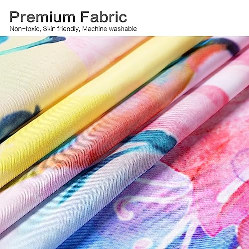 Vimorco Hummingbird Floral Shower Curtain - 72x72 Waterproof Fabric