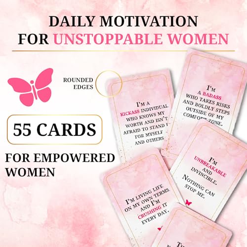 55 Badass Affirmation Cards for Women - Empowerment & Motivation