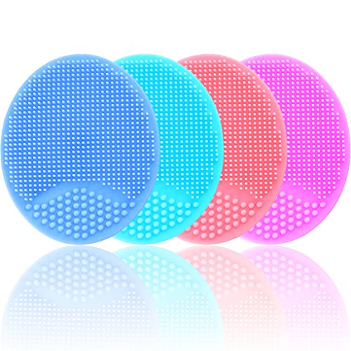 MR LION Silicone Baby Cradle Cap Brush & Bath Scrubber, 4-Pack