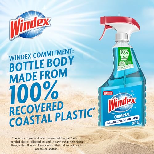 Windex Glass and Window Cleaner Bundle with Blue Spray & Fast Shine Foam
