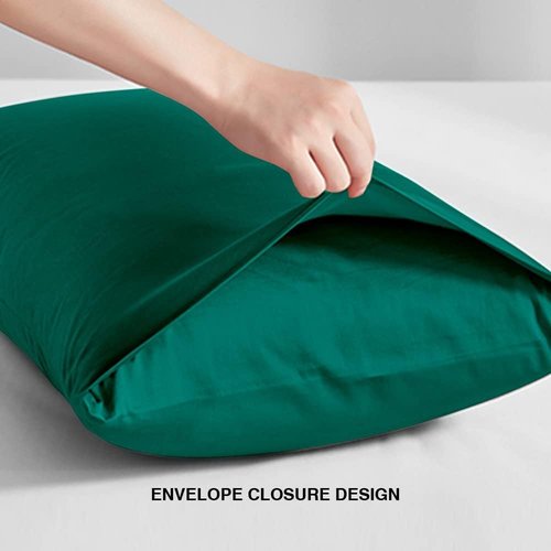 FLXXIE Body Pillow Cover - Super Soft Microfiber 20x54 | Envelope Closure, Stain Resistant, Dark Green