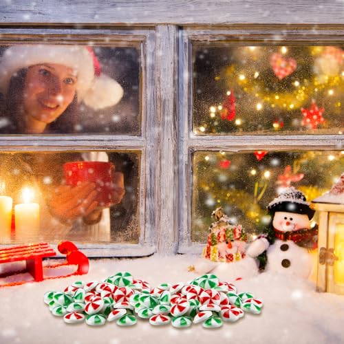Christmas Mini Candy Cane Ornaments Set - 120 Tiny Holiday Decorations