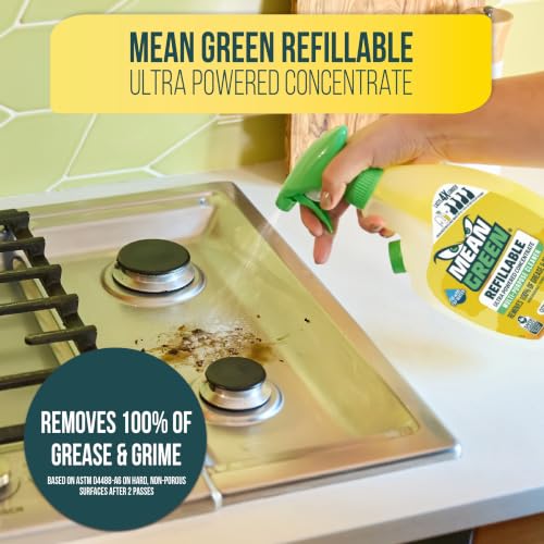 Mean Green Refillable Multi-Purpose Cleaner Concentrate, Citrus & Green Tea - Makes 4 Refills