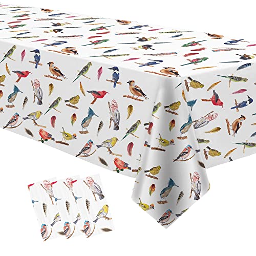 Bird Party Tablecloths - 3 Pack for Birthday & Baby Showers