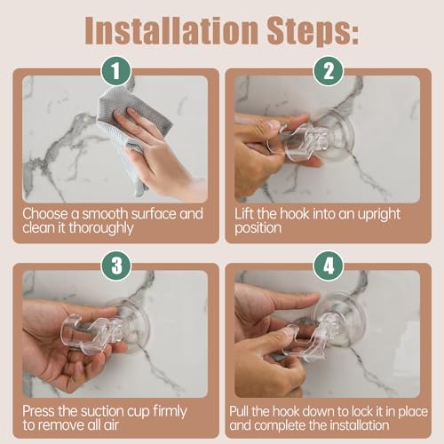 2-Pack Suction Cup Razor Holder for Billie Razors - Clear Shower Wall Hook
