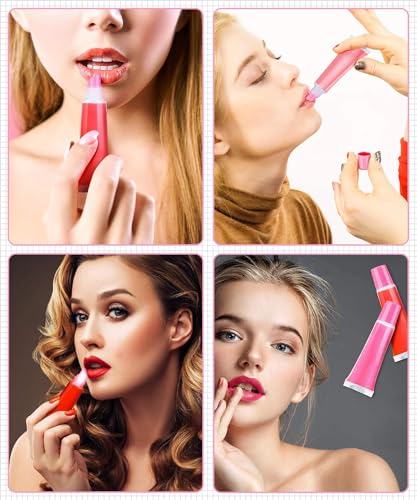 Guokoo 7pcs Clear Lip Gloss Squeeze Tubes - 10ml Refillable Cosmetic Containers