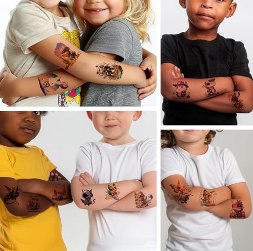 VERKSTAD 70 Sheets Kids Temporary Tattoos Waterproof Animal & Butterfly Stickers