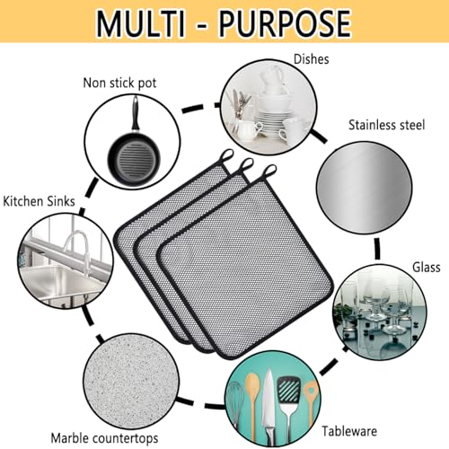 Premium Mesh Dish Cloths for Kitchen, Quick Drying Kitchen Washing